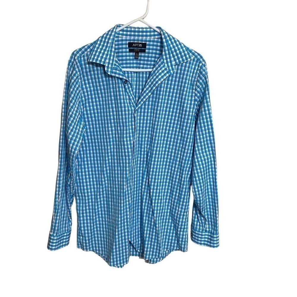 Apt 9 mens button down long sleeve cotton shirt size 16 1/2 34/35‎
